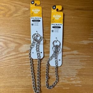 EveryYay Silver Dog Chain Collar Set
